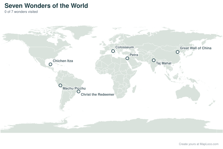 Preview of the Seven Wonders of the World map